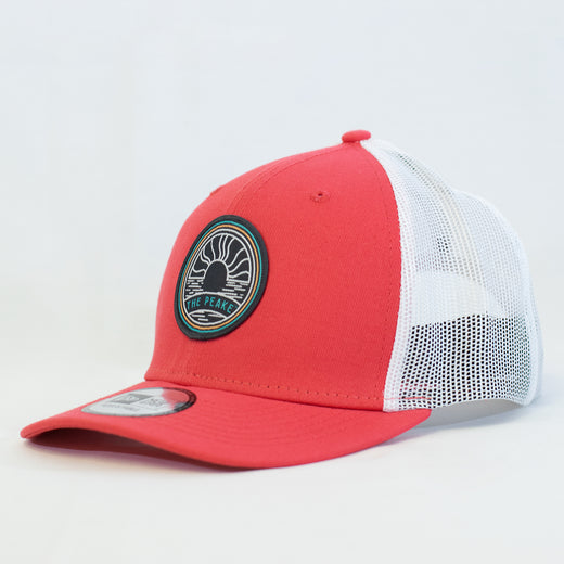 CORAL PEAKE HAT WITH SUNRISE PATCH
